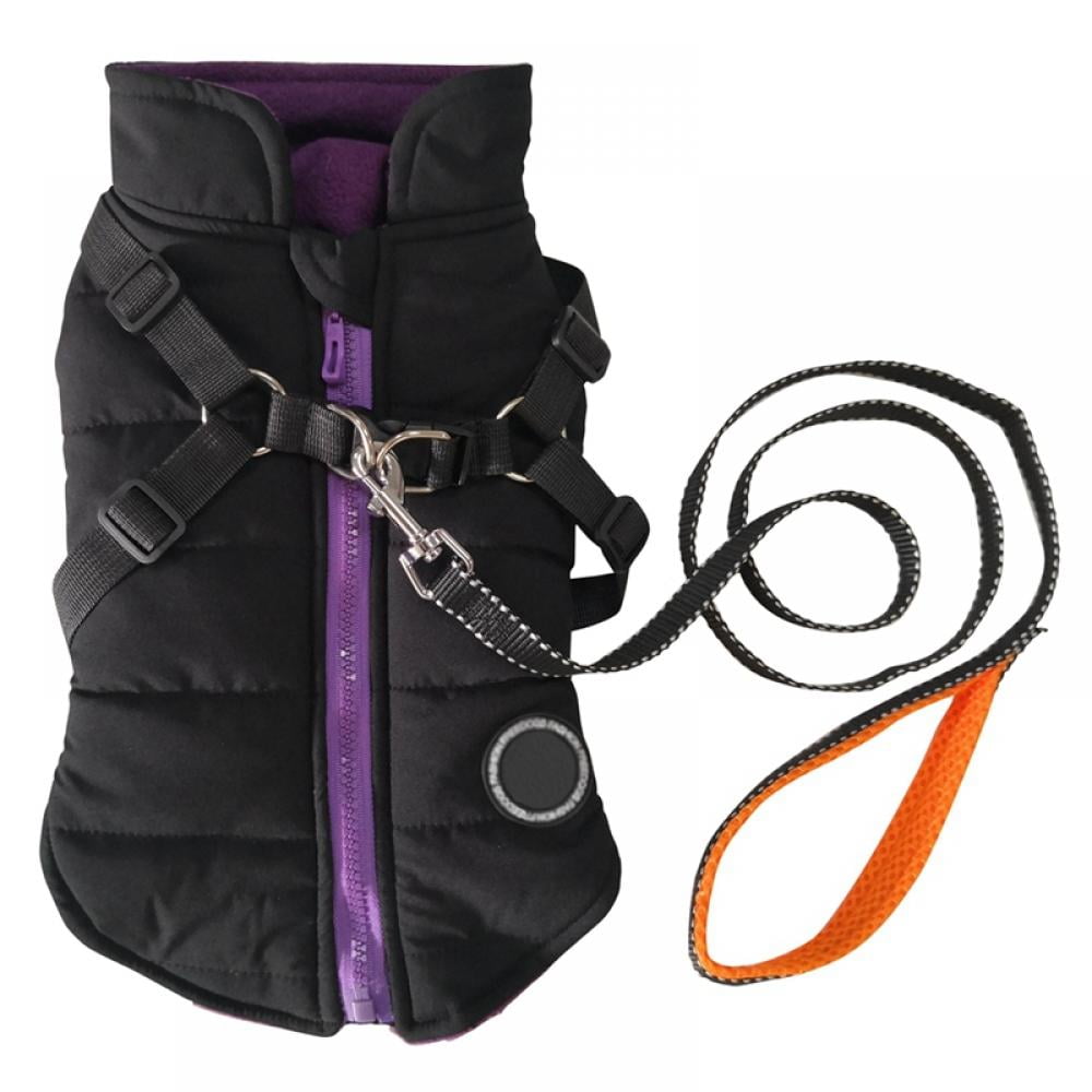 Dog Coat with Builtin Dog Harness Dog Harness and Leash Set Winter 2