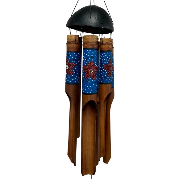Cohasset Gifts 295B Dots Flower Simple Wind Chime, Blue
