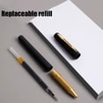thumbnail image 4 of 3 Pcs Ballpoint Pen,Black Lacquer with Gold-Tone Design 0.5mm Tip Gel Ink Rollerball Pens,Smooth Writing Pens for Office,Calligraphy Practice,Gift-Ready, 4 of 6