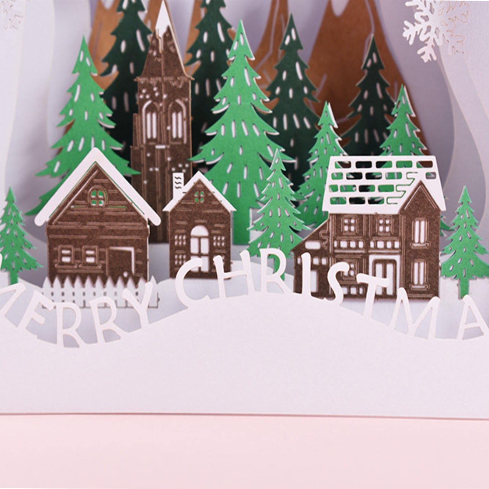 Carte De Noël Pop-up 3D Père Noël Sur Un Traîneau