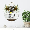 thumbnail image 4 of Home Sweet Home Lemon Door Sign Home Decor Round Wood Wreaths Wall Hanging Sign Farmhouse Porch Sign Front Door Decoration for Housewarming Gift All Seasons Holiday,12In, 4 of 5