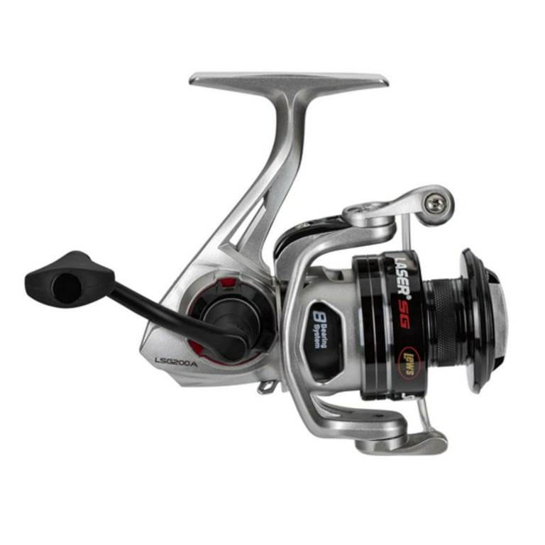 Lew's Laser SG Speed Spin Spinning Fishing Reel, Size 200 Reel, Silver