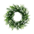 thumbnail image 1 of Corona de flores de verano, guirnalda de lavanda artificial para decoración de puertas de interiores y hogares. Blanco, 1 of 9