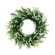 thumbnail image 1 of Guirnalda de hojas verdes artificiales con corona de lavanda para la puerta. Blanco, 1 of 9