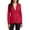 Rich Red, variant on Womens Cotton Blend Knit Blazer with Peak Lapel Long Sleeves