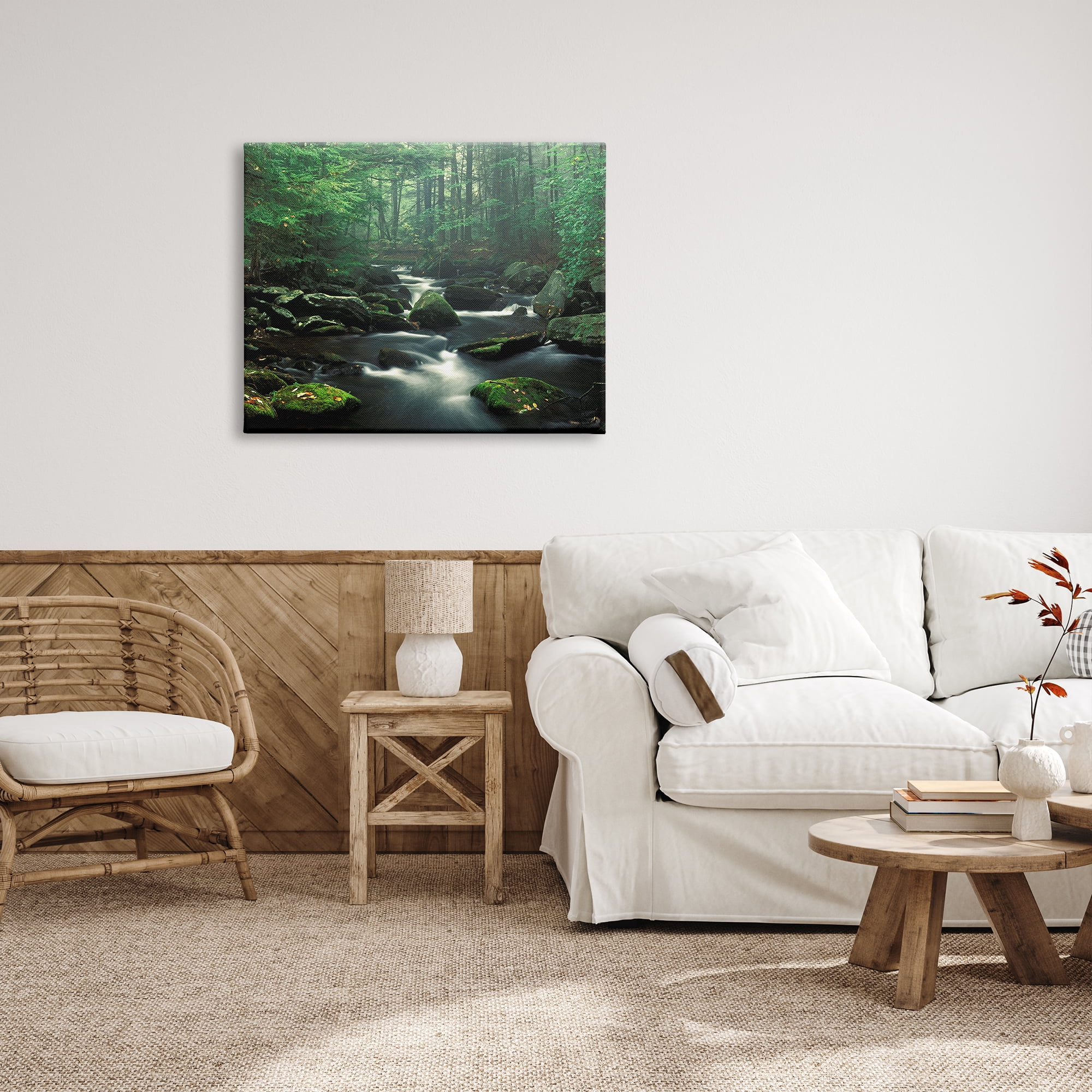 Stupell Industries Woodland Creek Landscape Nature Photography Gallery Wrapped Canvas Print Wall Art, 40 x 30