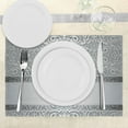 thumbnail image 3 of Ambesonne Damask Place Mats Set of 4, Baroque Damask Curves, Standard Size, Grey Pale Grey, 3 of 6