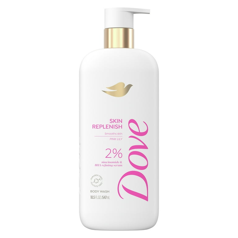 Dove Replenishing Body Wash, 2% Niacinamide and BHA Serum, 18.5 oz