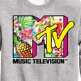 thumbnail image 3 of MTV Logo - Hawaiian Collage - Toddler And Youth Crewneck Fleece Sweatshirt, 3 of 5