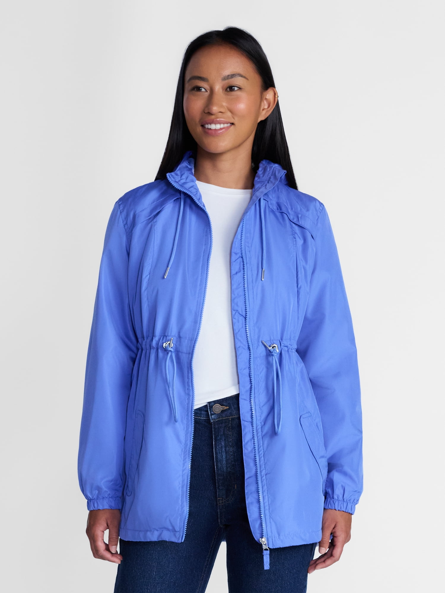 Big Chill Women's and Women's Plus Lined Anorak Jacket with Hood, Sizes S-3X