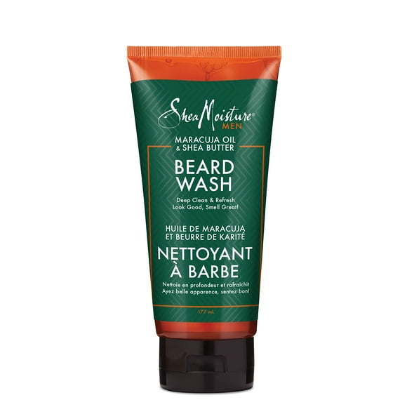 Pack of 2 Shea Moisture Maracuja Oil & Shea Butter Beard Wash 177ml, 177 Milliliters