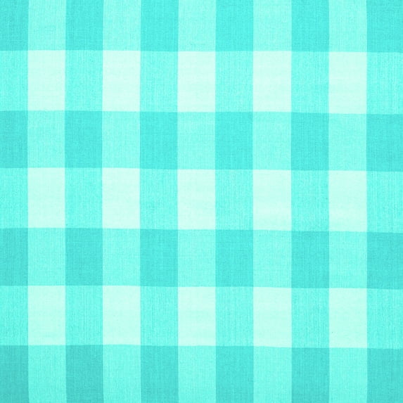 Ahgly Company Indoor Square Checkered Turquoise Blue Modern Area Rugs, 4' Square