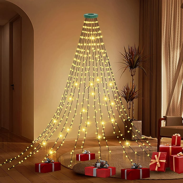 400 LED Christmas Tree Lights, Christmas Lights with 8 Light Modes & Memory  Function, 6.6FT x 16 String Lights with Timing Function & Remote Control