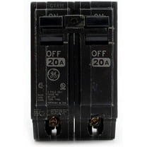 GE THQL2120 Plug-In Circuit Breaker, 2-Pole, 20-Amp, 120/240-Volt