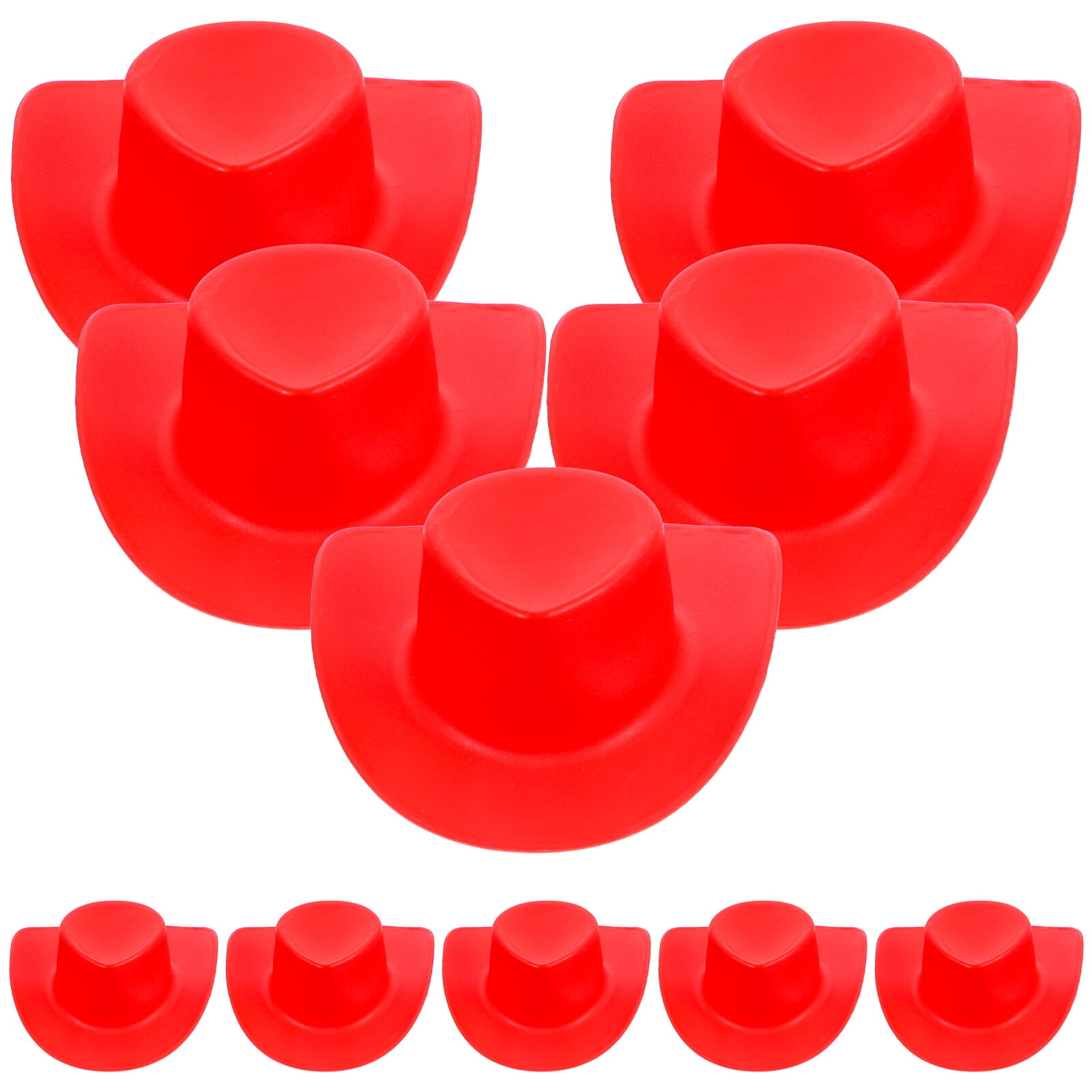 Tiny cowboy hats 10Pcs Mini Cowboy Hats Plastic Mini Western Cowboy Hat