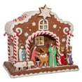 thumbnail image 2 of Kurt Adler 12.5-Inch Battery-Operated Light Up Nativity Gingerbread House, 2 of 5