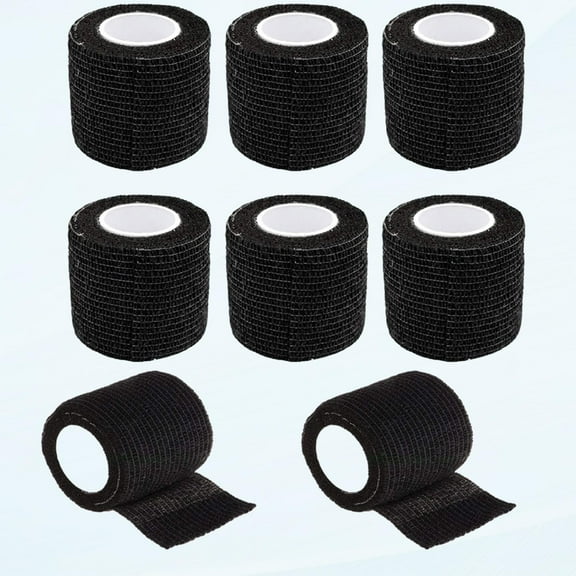 8 PCS Disposable Adhesive Tattoo Grip Covers Elastic Bandage Handle Grip Tubes for Tattoo Machine Tattoo Grip Accessories (Black)