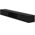 thumbnail image 2 of Nexera Slim Wall-Mounted Tv Stand Fits Tv's up to 72" with 2 Storage Cabinets, Black, 2 of 9