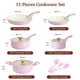 thumbnail image 2 of Juego de utensilios de cocina M MELENTA, cerámica antiadherente, color rosa, 11 piezas, 2 of 7