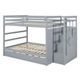thumbnail image 6 of Aukfa Full over Full Bunk Bed with Trundle and Staircase, Wood Bunk Bed with 4 Storage Drawers for Kids, Teens - Gray, 6 of 8