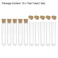 thumbnail image 5 of Uxcell Lab Tube Plastic Round Base Test Tubes with Cork Stoppers 10 Pack 0.63x3.94inch, 5 of 5