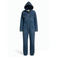 thumbnail image 2 of AUNVITO Women's Denim Jumpsuit Winter Solid Color Hooded with Pockets Casual Style, 2 of 3