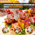 thumbnail image 6 of 8Pcs Grilling Skewers Set Stainless Steel Kebab Grill Skewers Reusable Kabob Skewers with 3 Prong/ 2 Prong/ Single Prong BBQ Grill Skewers Kabob Skewer Rack BBQ Chart Storage Bag for Grilling BBQ, 6 of 6