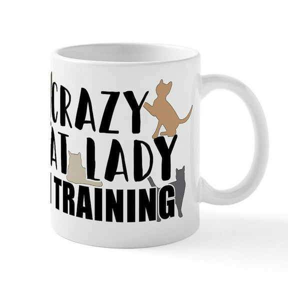 CafePress - Crazy Cat Lady - 11 oz Ceramic Mug - Novelty Coffee Tea Cup