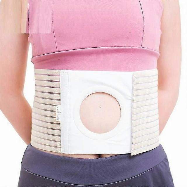 Hernia Belt, Stoma Support Ostomy Hernia Belt For Colostomy Bag Abdominal Binder Lower Waist Support Belt Binding Support,Gg