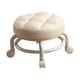 thumbnail image 4 of Reposapiés portátil con asiento bajo y ruedas, giratorio 360 grados, para sofá o té. Blanco, 4 of 9