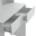 thumbnail image 6 of Resenkos Modern Mid-Century Makeup Vanity Desk Dressing Table with Mirror&2 Drawers for Bedroom, White, 6 of 9