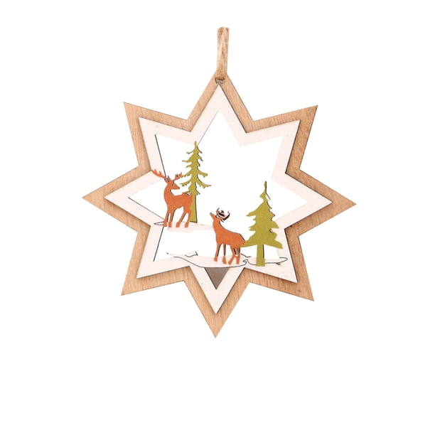 Teissuly Christmas Decorations Hollow Three-dimensional Snowflake Ornaments Wooden Christ Teissuly WER202312131331