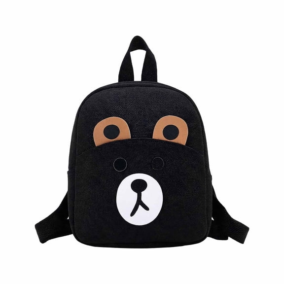 Weebloom School Backpack For Kids Boys Girls Adorable Backpack For Preschool Cute Animal Cartoon Design Lightweight Travel For Toddlers Bookbag Preschool Kindergarten Black