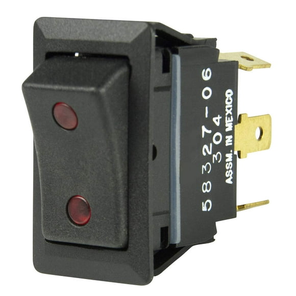 Interruptor basculante BEP 1001715 SPDT de encendido/apagado/encendido con dos LED de 12 V DC