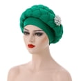 thumbnail image 3 of LEKODE Head Wrap for Women Beanies Chemo Hats for Women Summer Hair Care for Women Hair Wrap Scarf Head Satin Turbans for Women Green One Size, 3 of 3