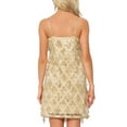 thumbnail image 3 of INSPIRE CHIC Women's Dress Sequin Flapper Tassel Fringe Spaghetti Straps Cocktail Party Sparkly Mini Dresses XS Gold, 3 of 6