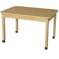 thumbnail image 2 of Wood Designs HPL304424C6 - Mobile Rectangle High Pressure Laminate Table with Hardwood Legs, 24", 2 of 2