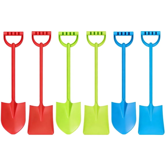 2 Pack Winter Snow Shovel, SSNTSY Plastic Beach Shovel, 15 inch Shovel Toy with Ergonomic Handle for Home Outdoor Camping Beach Travel