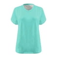 thumbnail image 4 of Ichuanyi Womens Shirts , Oversized V-neck T Shirts For Women Plus Size Graphic Drop Shoulder Short Sleeve Tops Summer Loose Pullover Tees, 4 of 4