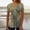 Green, variant on Giftesty Blouses for Women Dressy Casual Women's V-Neck Casual Short Sleeve Printed Buttoned Basic Ruched Corset Tunic Tops Pleated T-shirt Blouses