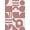 Pink, Pattern 4, variant on ODIKA 4'x6' Pink Mocha and Abstract Design Washable Area Rug Midcentury Modern Geometric Pattern Style for Bedroom, Reading Nook, Pet Friendly & Non-Shedding