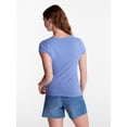 thumbnail image 3 of No Boundaries Crew Neck Tee with Short Sleeves, 1 or 3-Pack, Women’s, 3 of 5