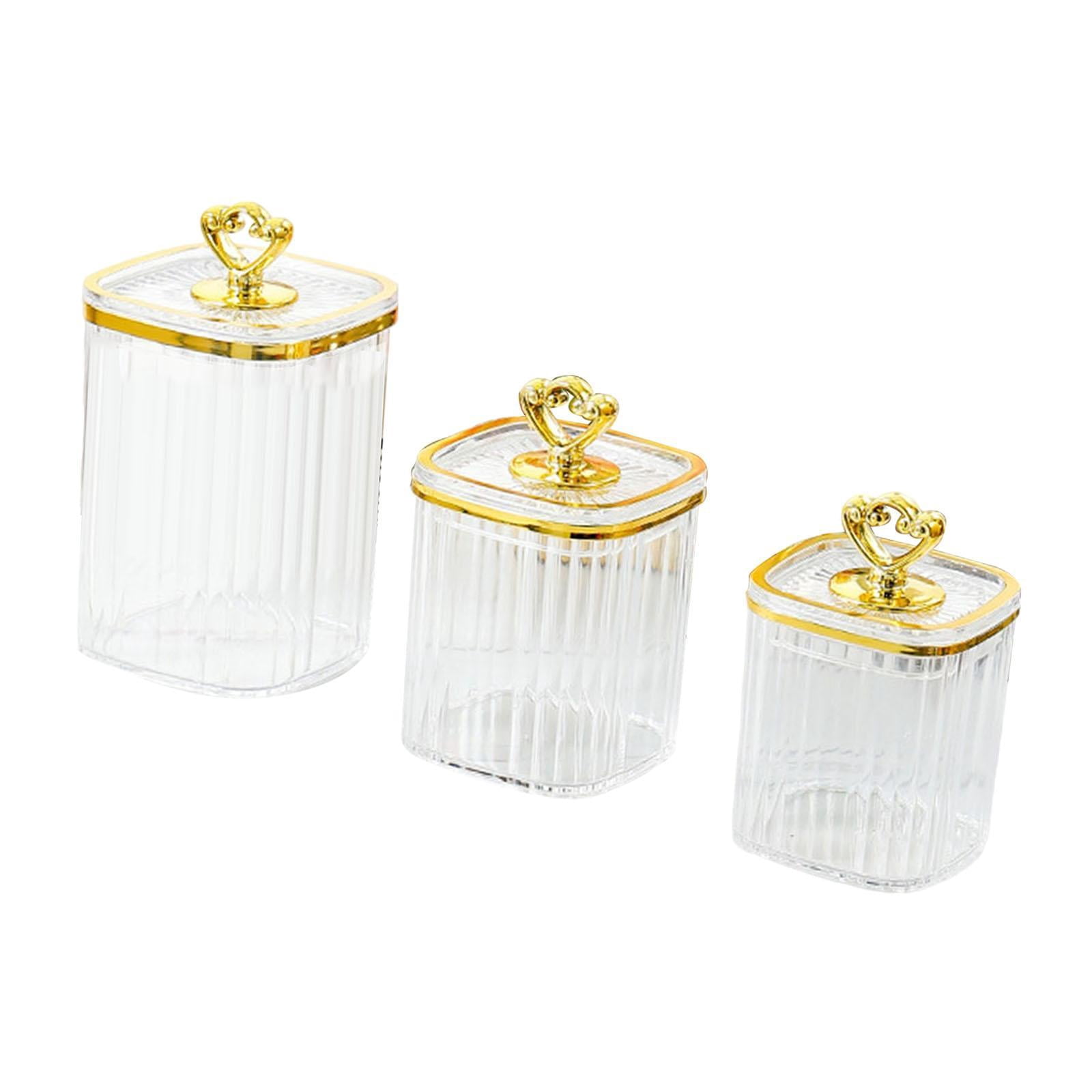 Baoblaze 3 Pieces Airtight Food Storage Container Grain Jar for Kitchen Wedding Candy