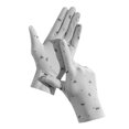 thumbnail image 5 of GHSOHS Gloves Floral Dot Short Lace Gloves Breathable Riding Sunscreen Wedding Gloves Sunblock Fingerless Bridal Wrist Glove Opera Evening Tea Party Mittens Winter Gloves for Women Grey Finger Gloves, 5 of 6