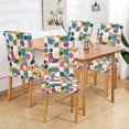 thumbnail image 2 of Yayeee 2 Pack Dining Chair Covers Stretch Parson Chairs Slipcovers Seat Protector, Green Geometric, 2 of 6