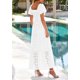thumbnail image 2 of Vestido PRETTYGARDEN Verano 2025 con ojales, cuello cuadrado, manga abullonada, 2 of 9