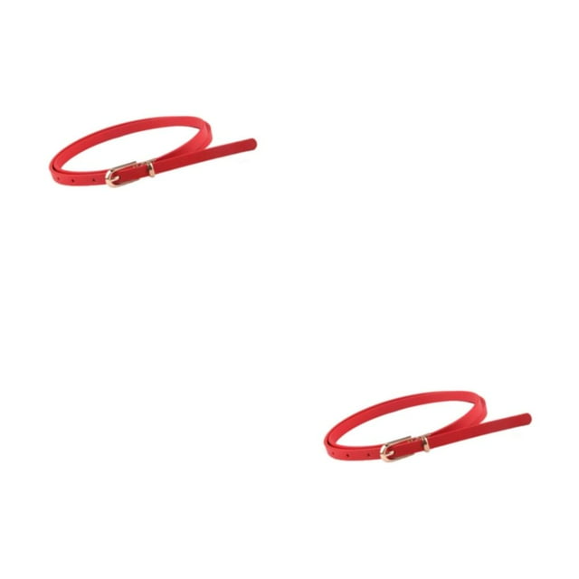 relayinert Ceinture Ajustable Style Classique PU pour Femmes Artisanat Exquis Simple Bretelles Intemporelles Rouge 2Set