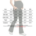 thumbnail image 5 of Funidos Maternity Flare Leggings Yoga Bell Bottom Pants Pregnancy Wide Waistband Stretchy Workout Leggings for Women Pre Postpartum Support, 5 of 6