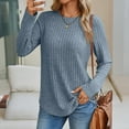 thumbnail image 4 of SUNBS Tunic Shirts for Womens Long Sleeve Tops Crewneck Dressy Sweaters Casual Blouses Trendy Clothes, 4 of 9