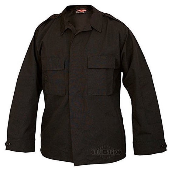 Tru-Spec Long Sleeve Tactical Shirt, Black, RS PolyCotton, 3XL, Reg Length 1360008